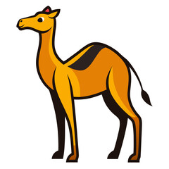 Sleek Camel Vector Design White Background