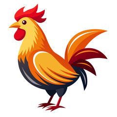 Sleek Chicken Vector Design White Background