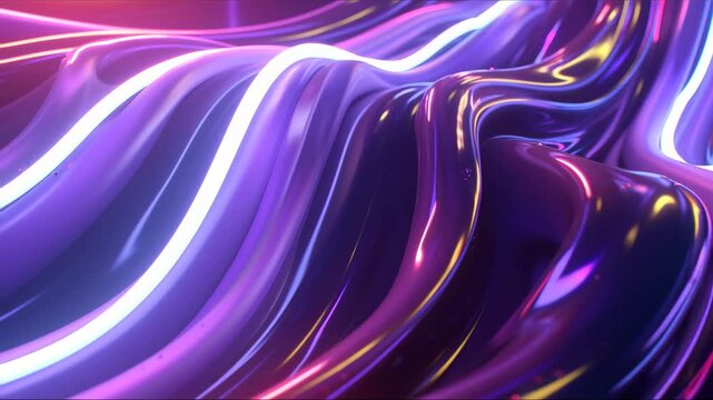Abstract Wave Background with Gradient Colors Purple and Blue,pink Neon Light Effect.