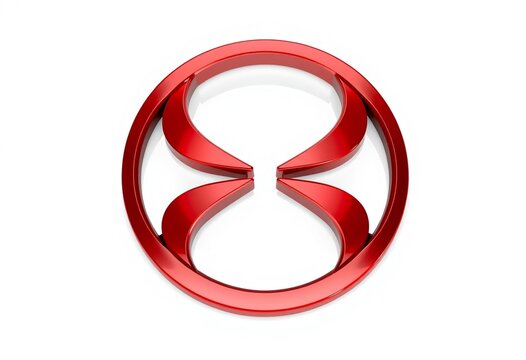 red ribbon on white background