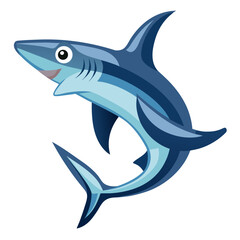 Sleek Hammerhead Shark Vector Design White Background