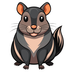 Sleek Hamster Vector Design White Background