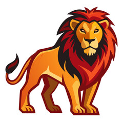 Sleek Lion Vector Design White Background