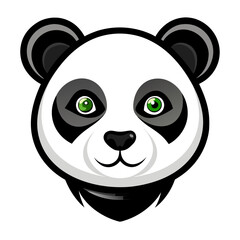 Sleek Panda Vector Design White Background