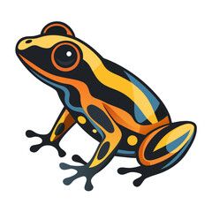 Sleek Poison Dart Frog Vector Design White Background