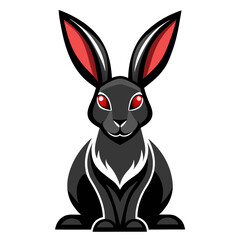 Sleek Rabbit Vector Design White Background