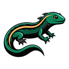Sleek Salamander Vector Design White Background