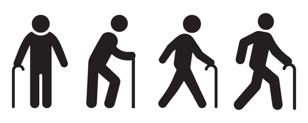 old man icon. simple set of old man icon vector