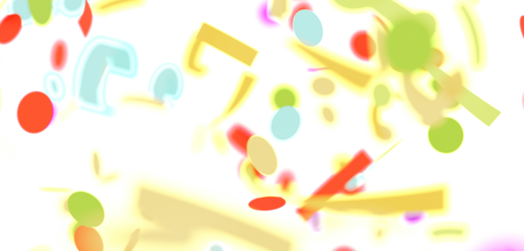 Bright, cheerful background with abstract shapes and dots. Ideal for presentations, websites, and designs.