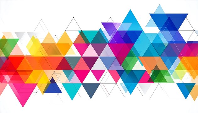 Colorful Triangle Abstract Design.