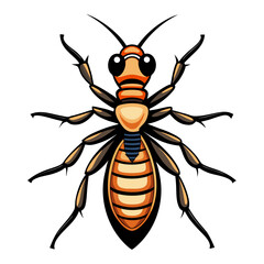 Sleek Termite Vector Design White Background