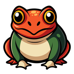 Sleek Toad Vector Design White Background