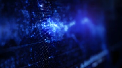 Digital dashboard tracking global outbreak data with blue glow