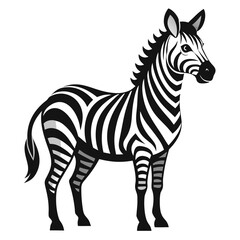 Sleek Zebra Vector Design White Background