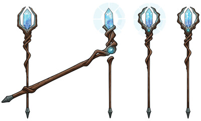 Old rusty nails and a worn wooden spoon isolated on a white background