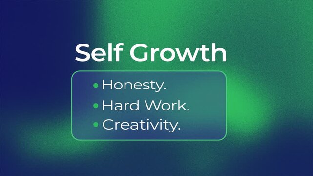 Minimalist Self Growth Animated Quote Template