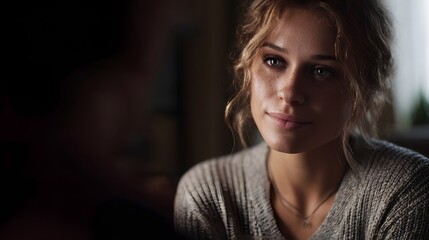 A contemplative woman s portrait filled with emotive intensity