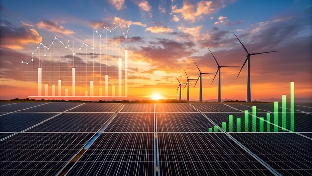 Renewable energy growth with solar and wind power boosts economy