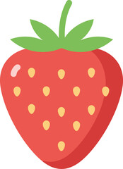 Vibrant red strawberry icon