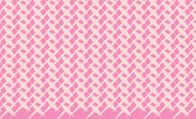 pink plaid background with small icons