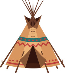 Native american teepee dwelling tribal culture symbol © Safwan Creatives