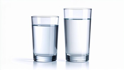 glass of water isolated