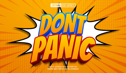 Editable 3d text style effect - Comic Hero text effect Template