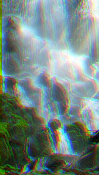 RGB Split Glitch &ndash; Color Channel Separation Motion Effect Vertical 