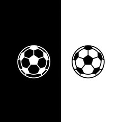 Naklejka premium Minimalist Soccer Ball Icon – Black and White Vector Design 