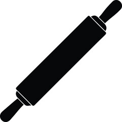 Fototapeta premium rolling pin silhouette vector no details minimal.eps