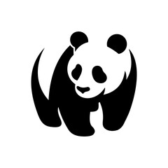 Elegant Panda Logo Design for Wildlife and Nature Conservation