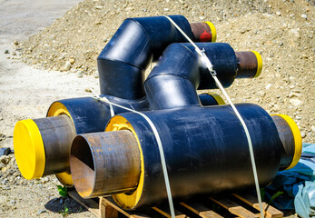 construction site for district heating