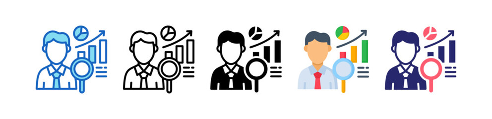 Obraz premium Business Analyst Multiple Style Icon Set Collection. 