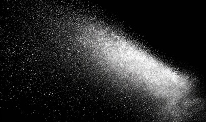 Abstract spray pattern on black background