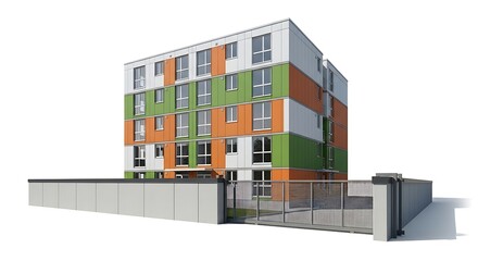 Modern apartment building design architecture residential real estate property investment exterior view