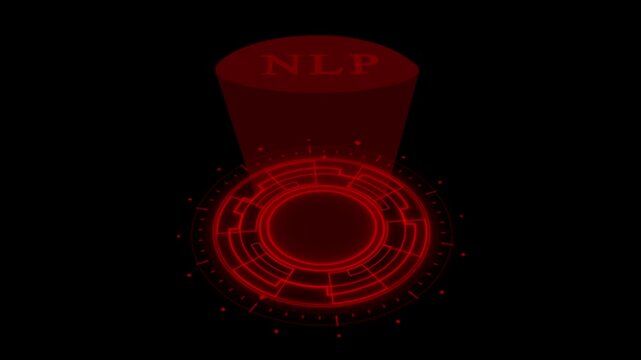 Futuristic holographic video with digital neural network glow, BLP  visualization animation video