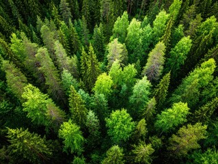 Dense forest canopy seen from above