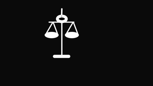 Balance silver plated metallic icon.Business Law Icon on white background.