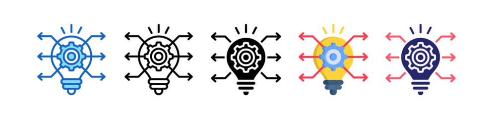 Innovation Multiple Style Icon Set Collection. 