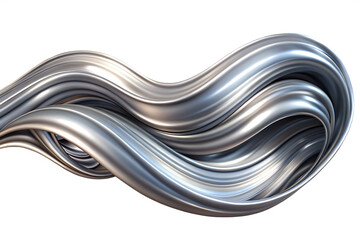  abstract liquid metal swirling on a isolated on white backgroundPNG , AI GENERATED