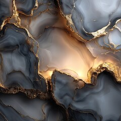 Fototapeta premium Abstract marble-like pattern with gold veins
