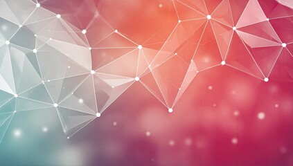 Abstract polygonal network graphic with gradient colors