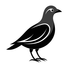 Stylized black and gray bird icon animal wildlife