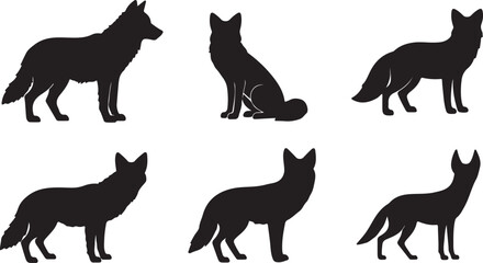 Abstract geometric shape silhouette isolated on white background