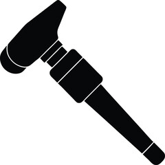 otoscope silhouette vector no details minimal cl.eps