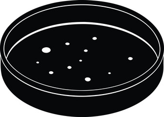 petri dish silhouette vector no details minimal .eps