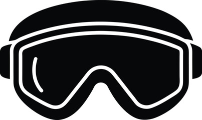 protective goggles silhouette vector no details .eps