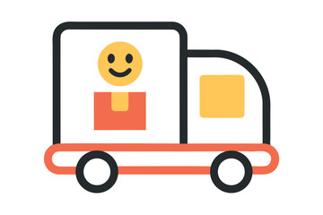 Fototapeta premium delivery truck icon vector illustration