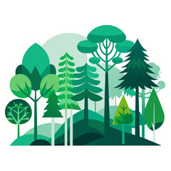 Obraz premium set of trees