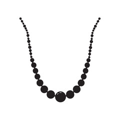 Naklejka premium necklace silhouette, necklace vector illustration, necklaces icon, simple silhouette illustration of necklaces, perfect for necklaces logos and icons